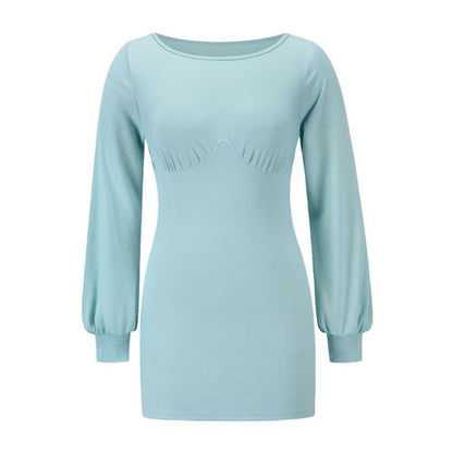 Women's Sexy Casual Long Sleeve Short Mini Dress SIZE S-2XL