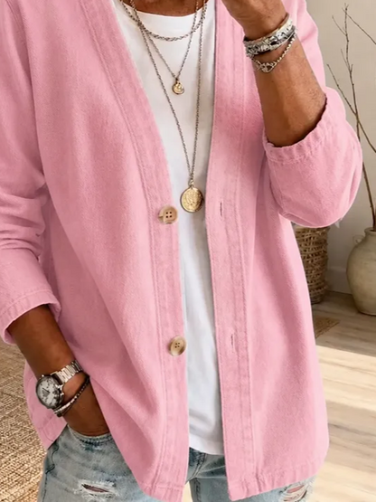 Women Spring/Fall Outerwear Casual Printing Plain Long Sleeve Jacket
