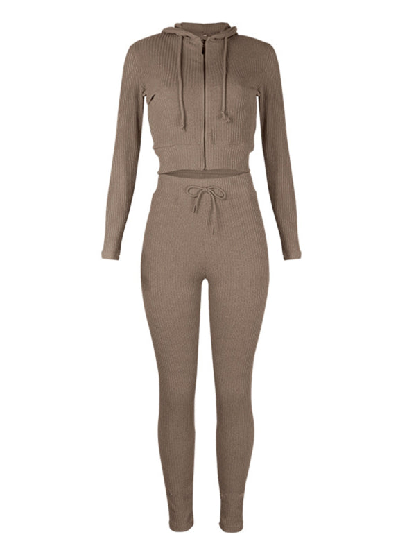 Womens Solid Color Hoodie & Pants Lounge Set SIZE S-XL
