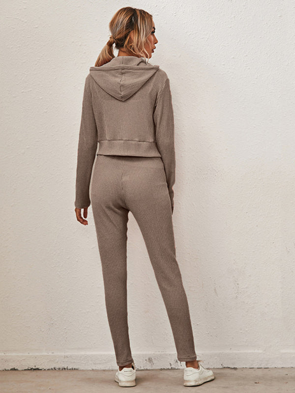 Womens Solid Color Hoodie & Pants Lounge Set SIZE S-XL